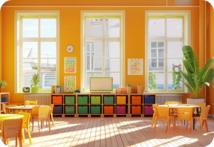 まるで絵本の図書館のイメージ